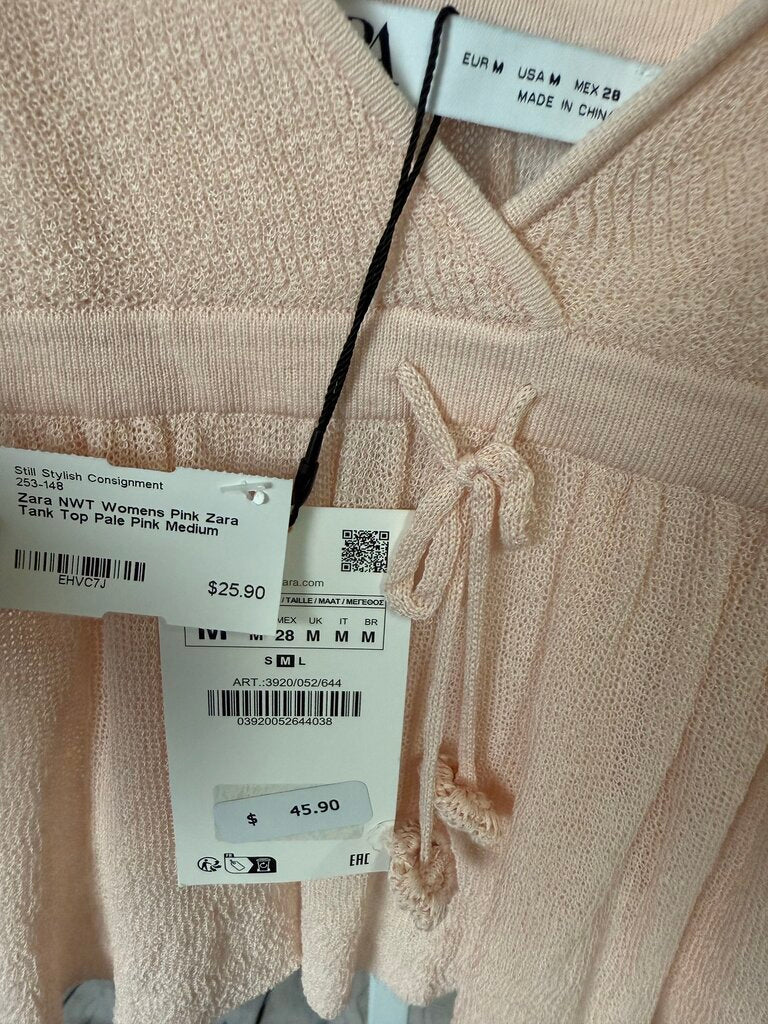 NWT Womens Pink Zara Tank Top