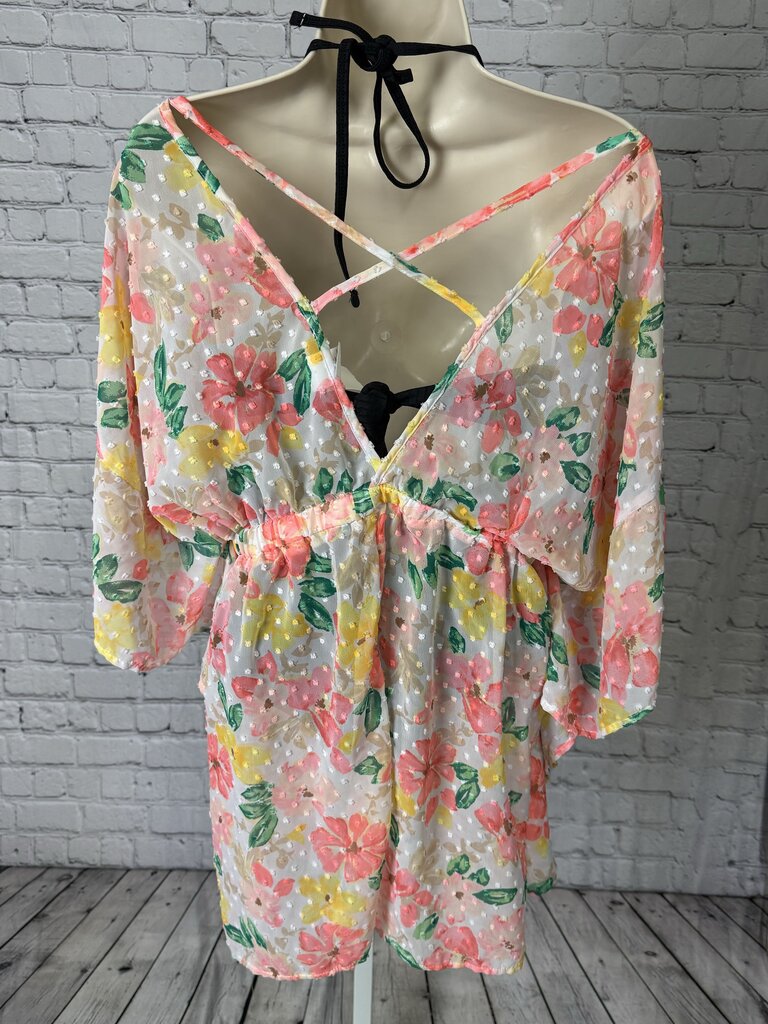 Women's Floral Print Swim Cover