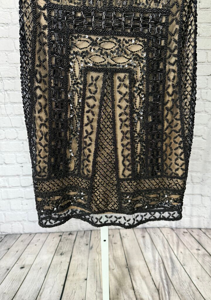 Women's Short Black Beaded Dress
