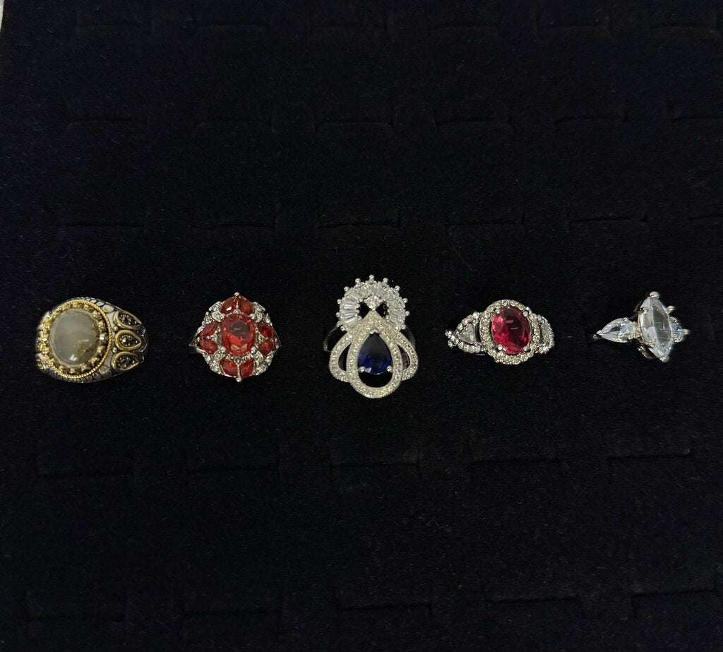 Bundle of 5 Costume Rings Size 7