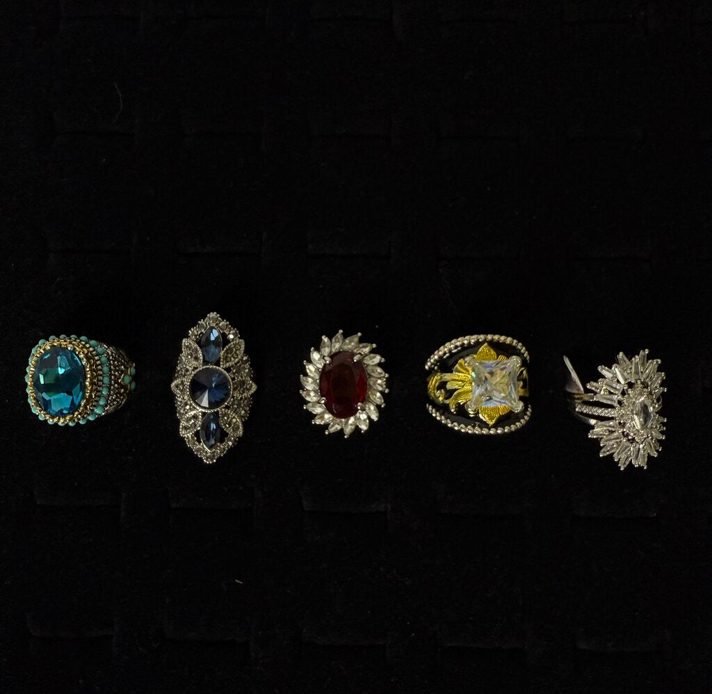Bundle of 5 Costume Rings Size 7