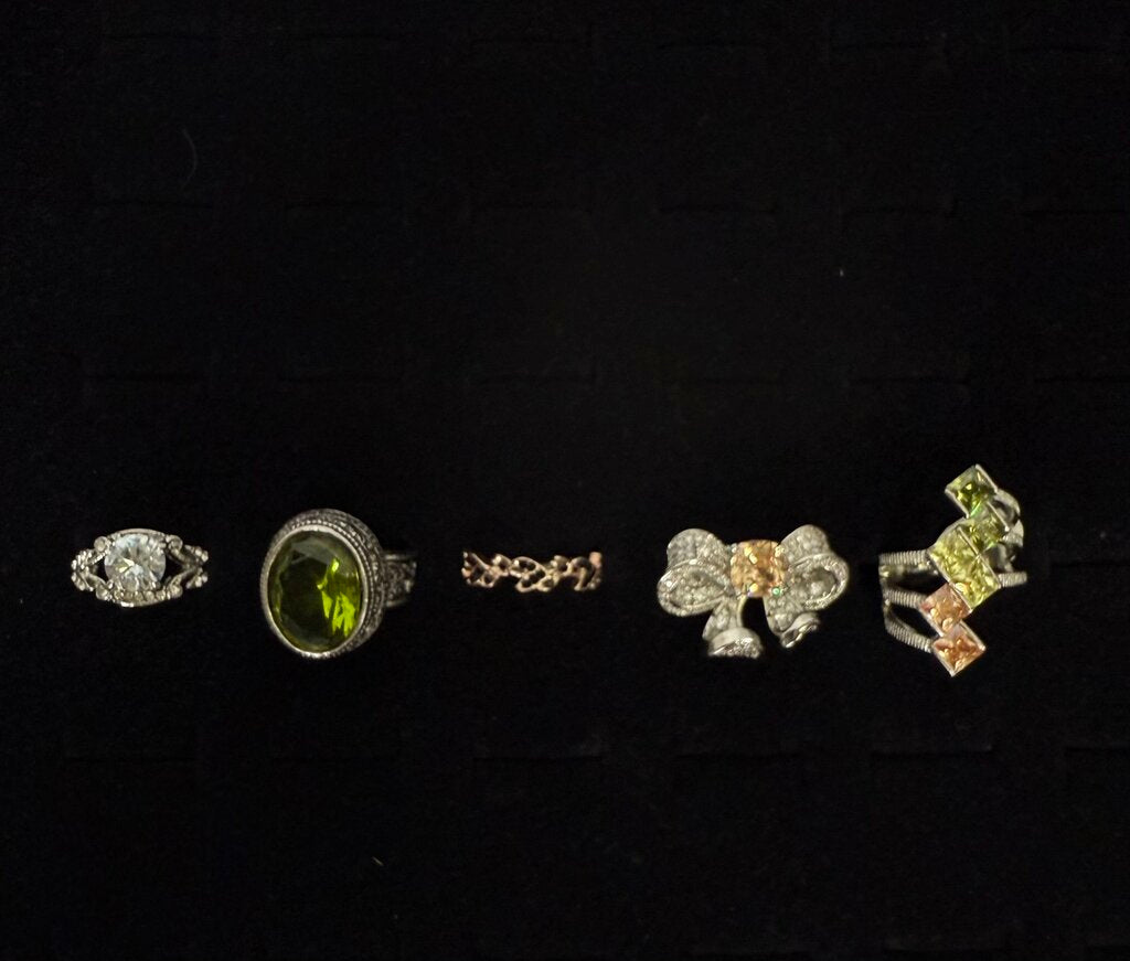 Bundle of 5 Costume Rings Size 7