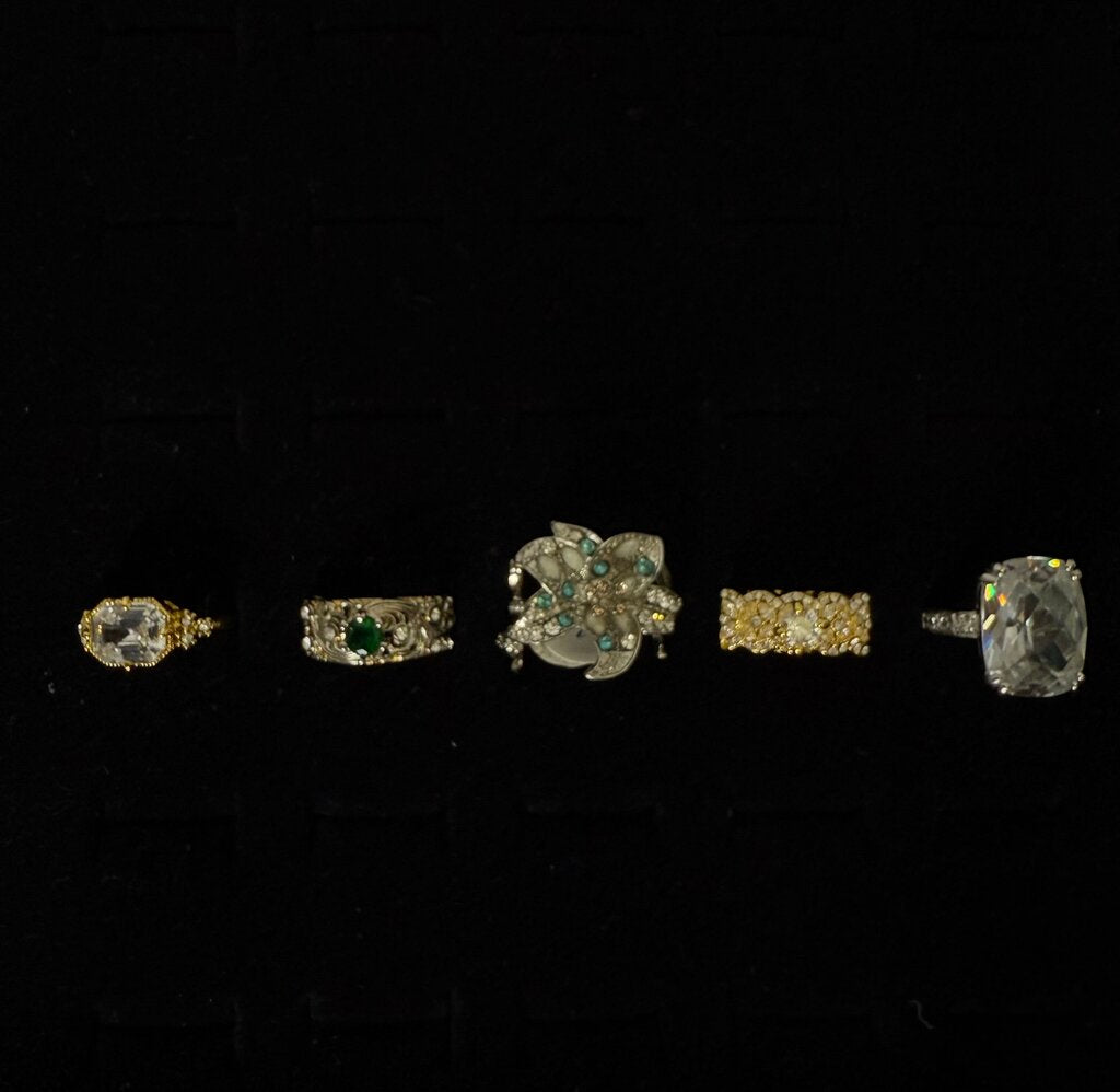 Bundle of 5 Costume Rings Size 7