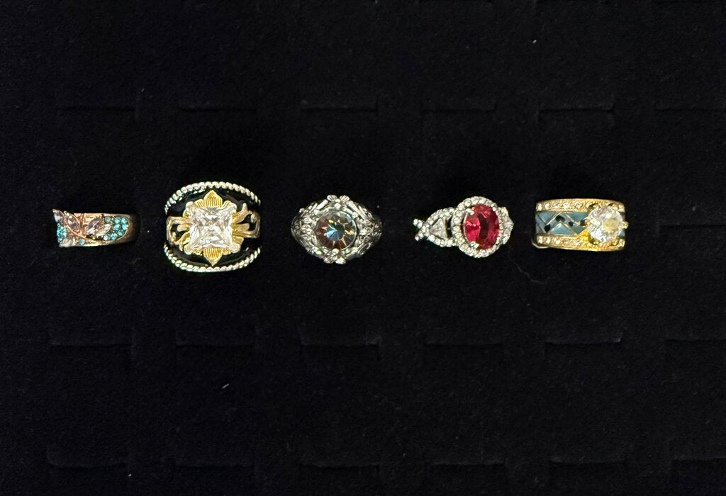 Bundle of 5 Costume Rings Size 7