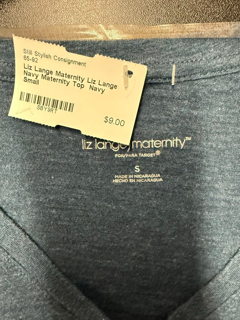 Liz Lange Navy Maternity Top