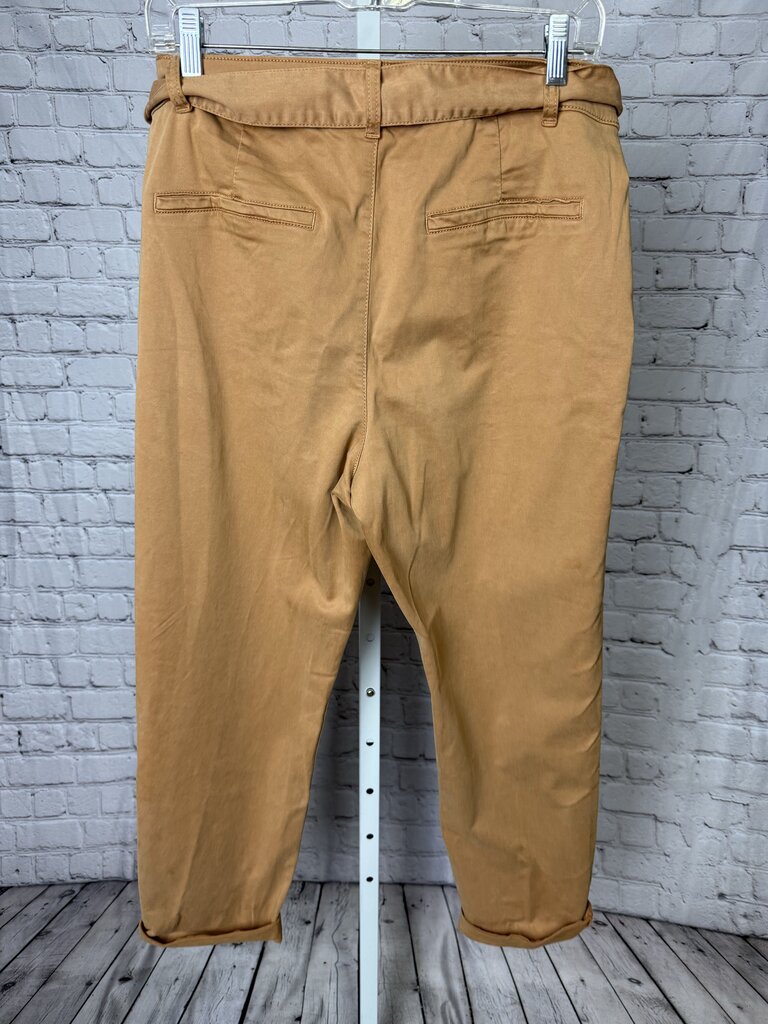 Women's Tan Belted Pants