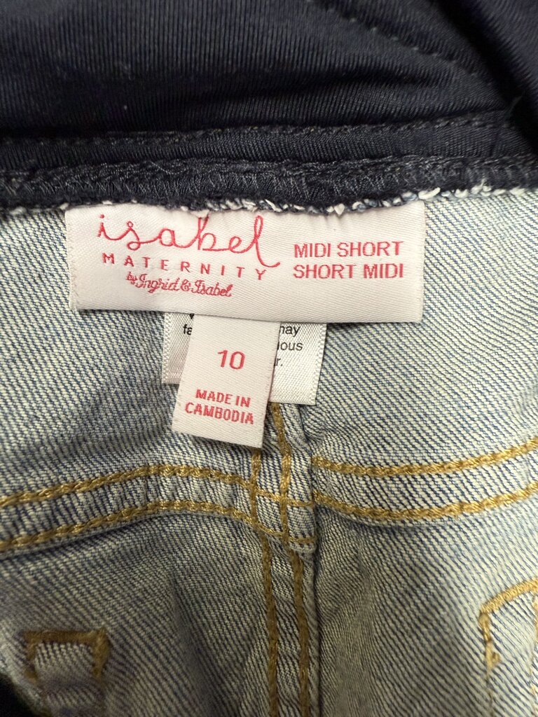 "Isabel Maternity" Light Denim Shorts
