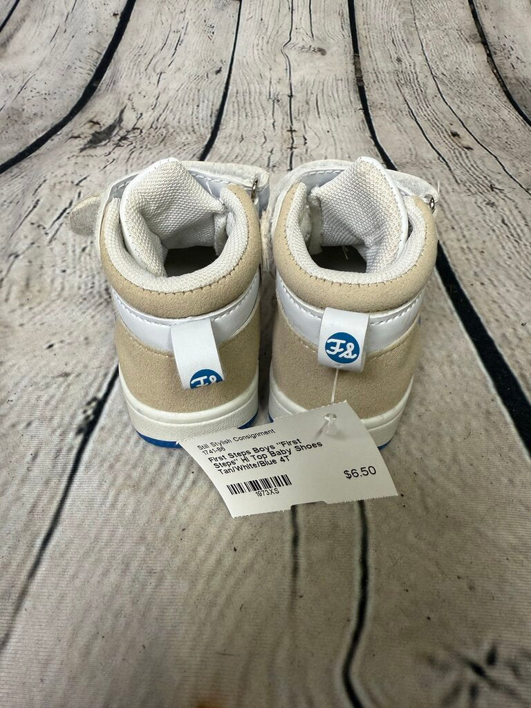 Boys "First Steps" Hi Top Baby Shoes