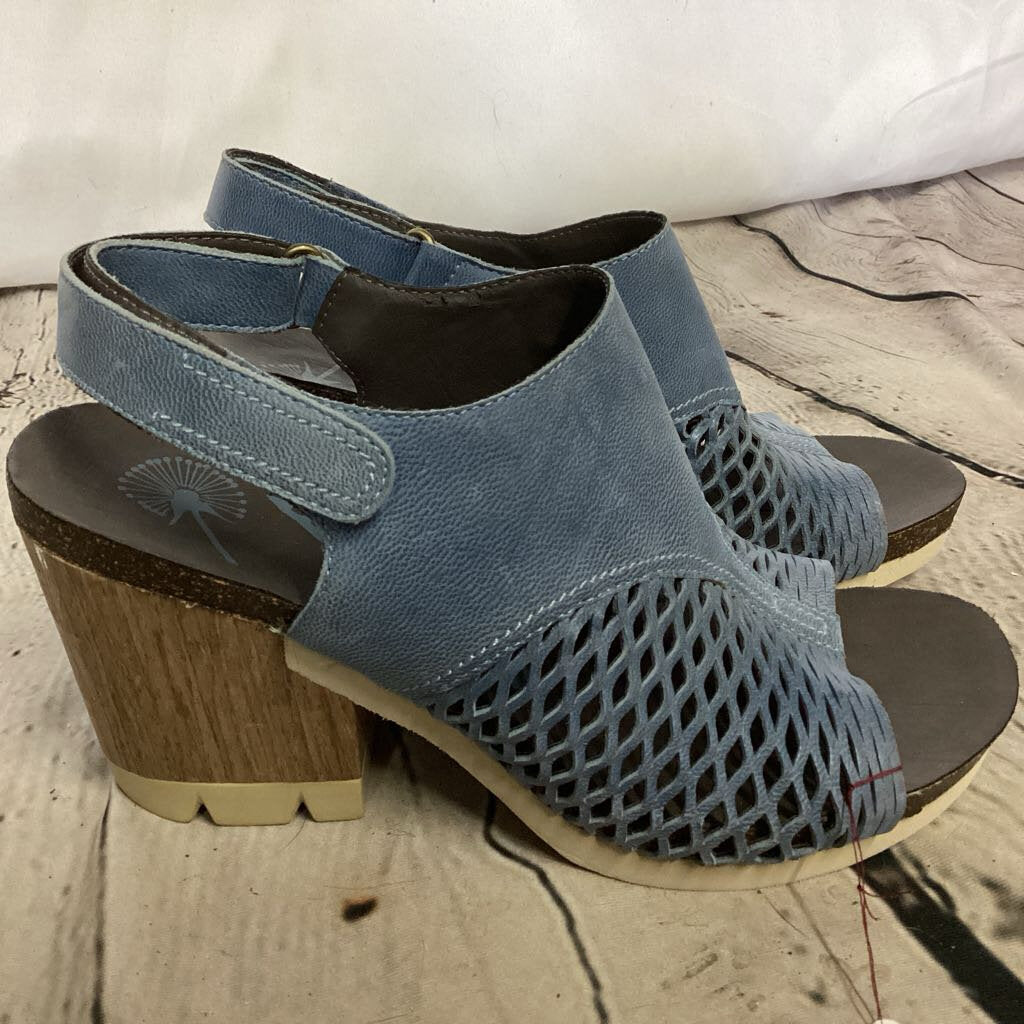 Women's Blue Peek- A- Boo Wedges