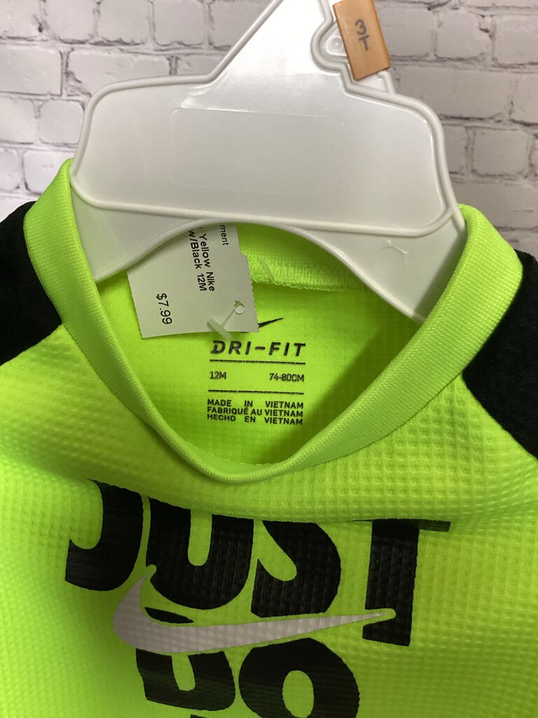 Boys Neon Yellow Nike Shirt