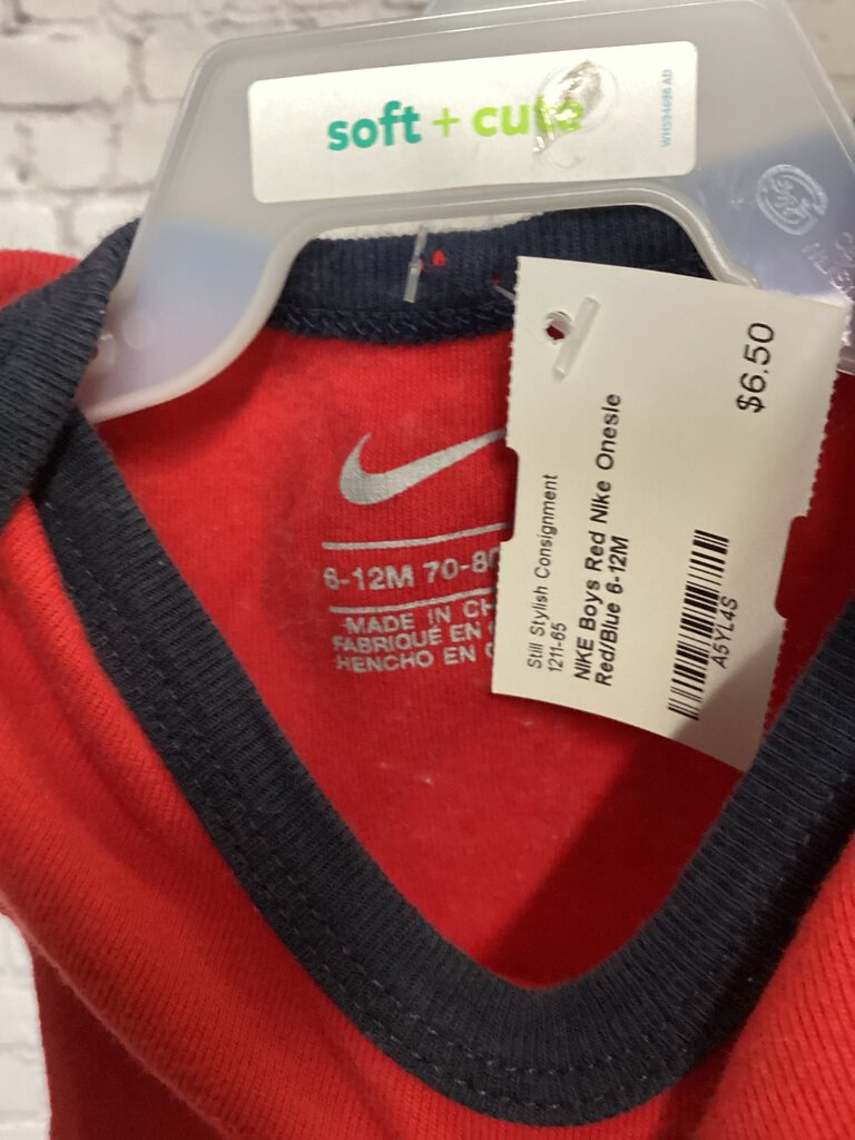 Boys Red Nike Onesie