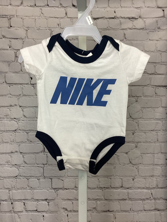 Boys White & Blue Nike Onesie