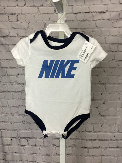 Boys White & Blue Nike Onesie