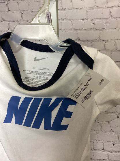 Boys White & Blue Nike Onesie