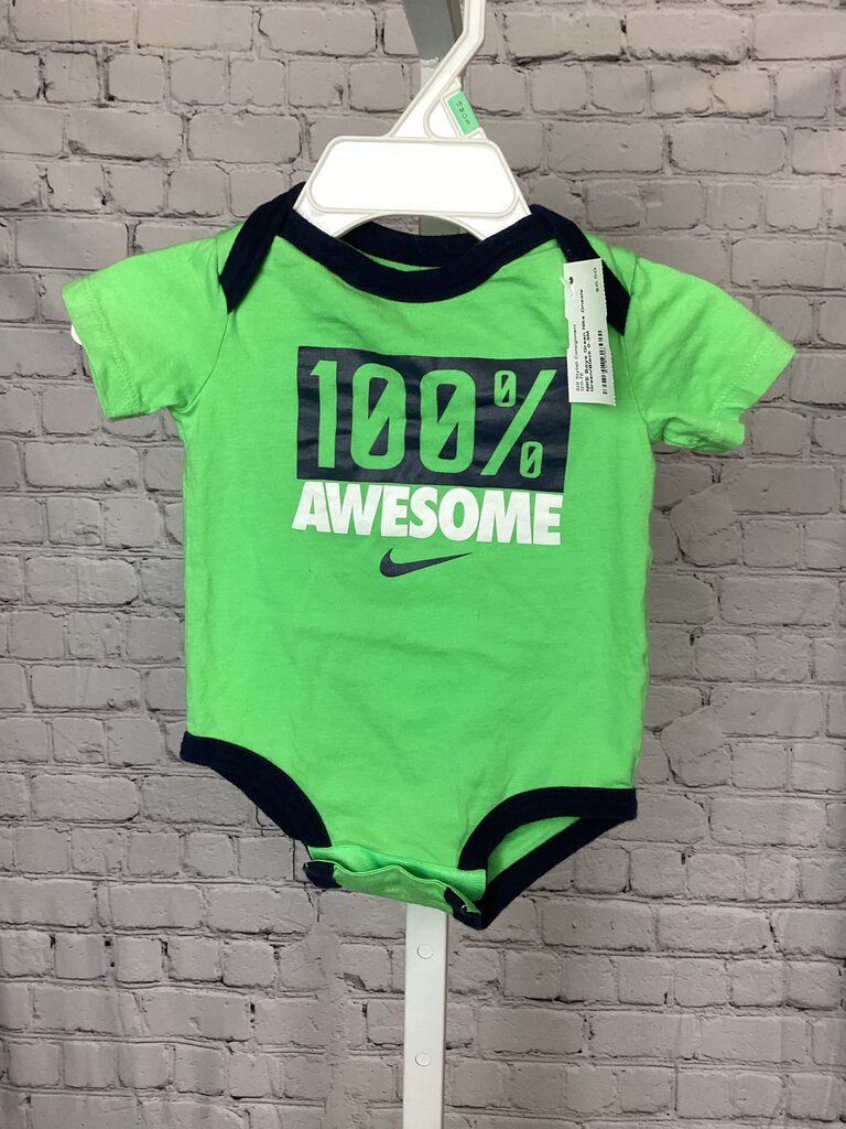 Boys Green Nike Onesie