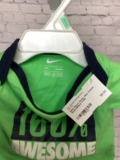 Boys Green Nike Onesie