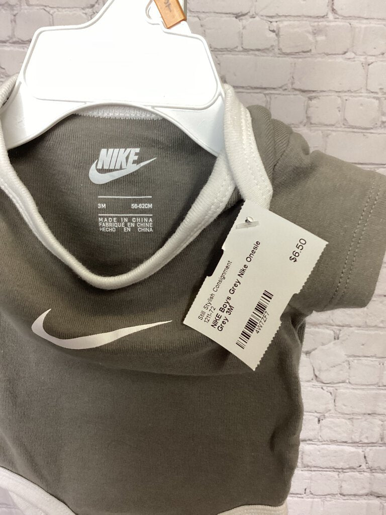 Boys Grey Nike Onesie