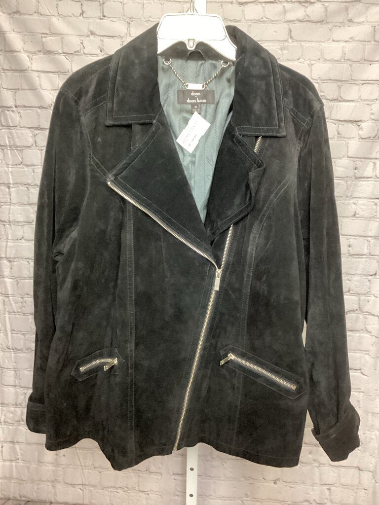 Womens Dennis Basso Leather Jacket