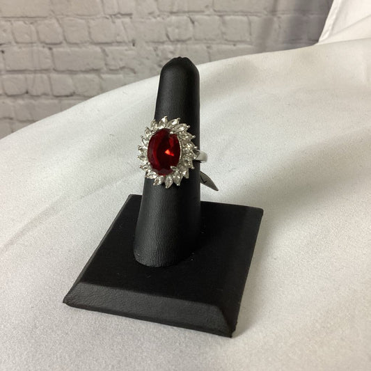 Costume Jewelry-Ruby w/Diamonds Circling