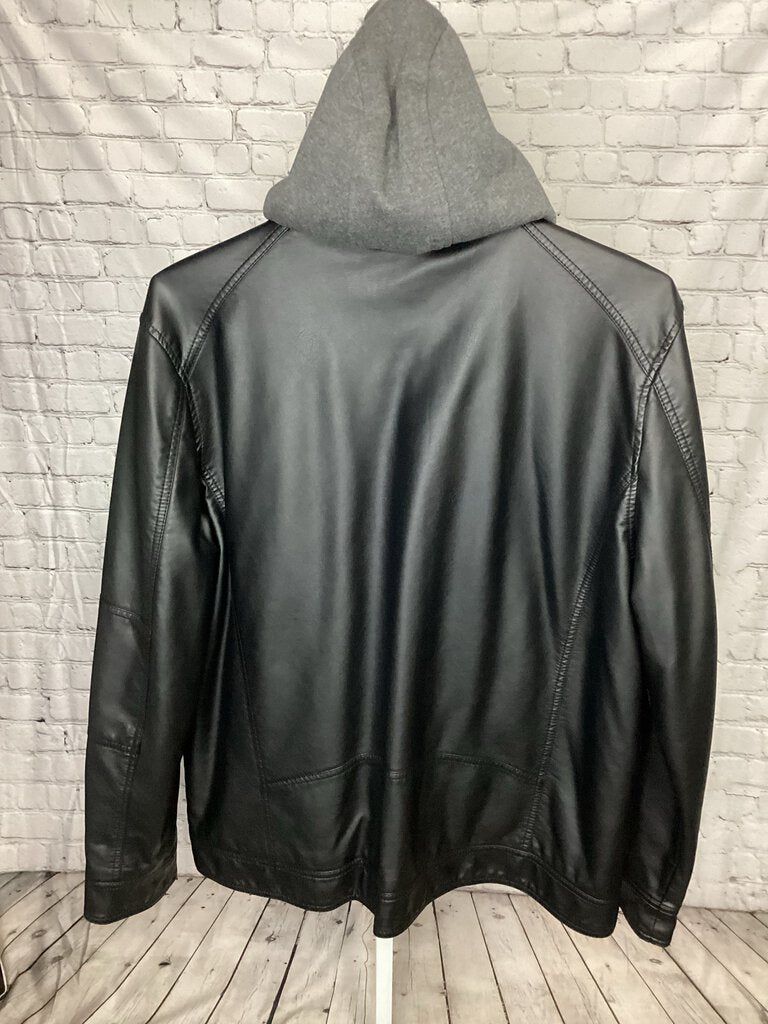 Guess Men's Black Hooded Coat