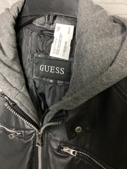 Guess Men's Black Hooded Coat