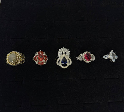 Bundle of 5 Costume Rings Size 7