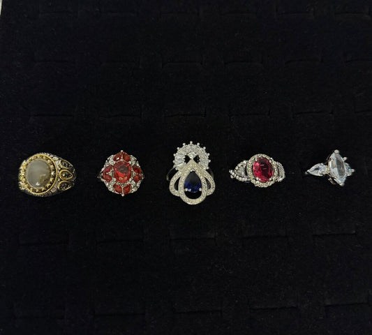 Bundle of 5 Costume Rings Size 7