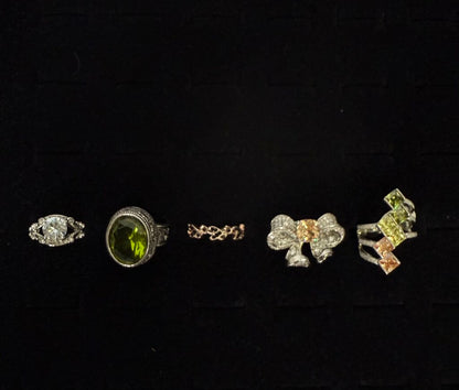 Bundle of 5 Costume Rings Size 7
