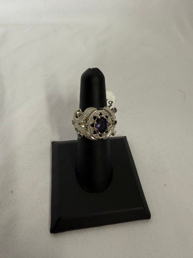 Bundle of 5 Sterling Silver Rings Size 7