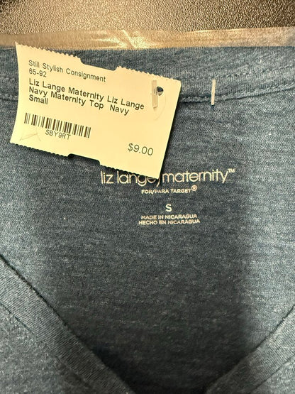 Liz Lange Navy Maternity Top