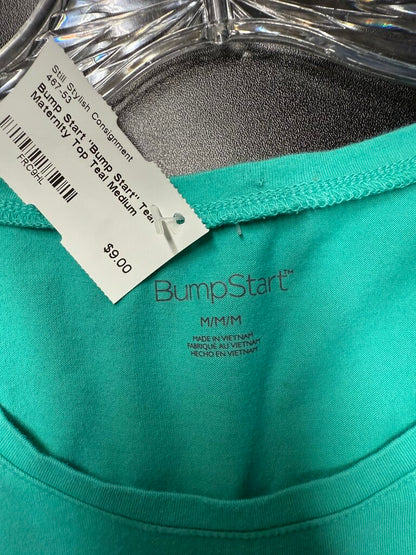 "Bump Start" Teal Maternity Top
