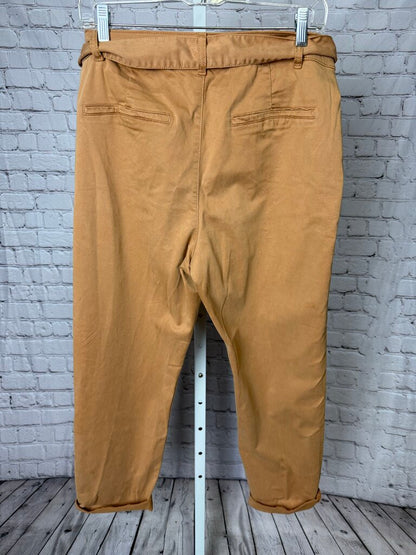 Women's Tan Belted Pants