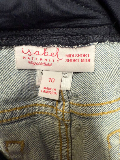 "Isabel Maternity" Light Denim Shorts