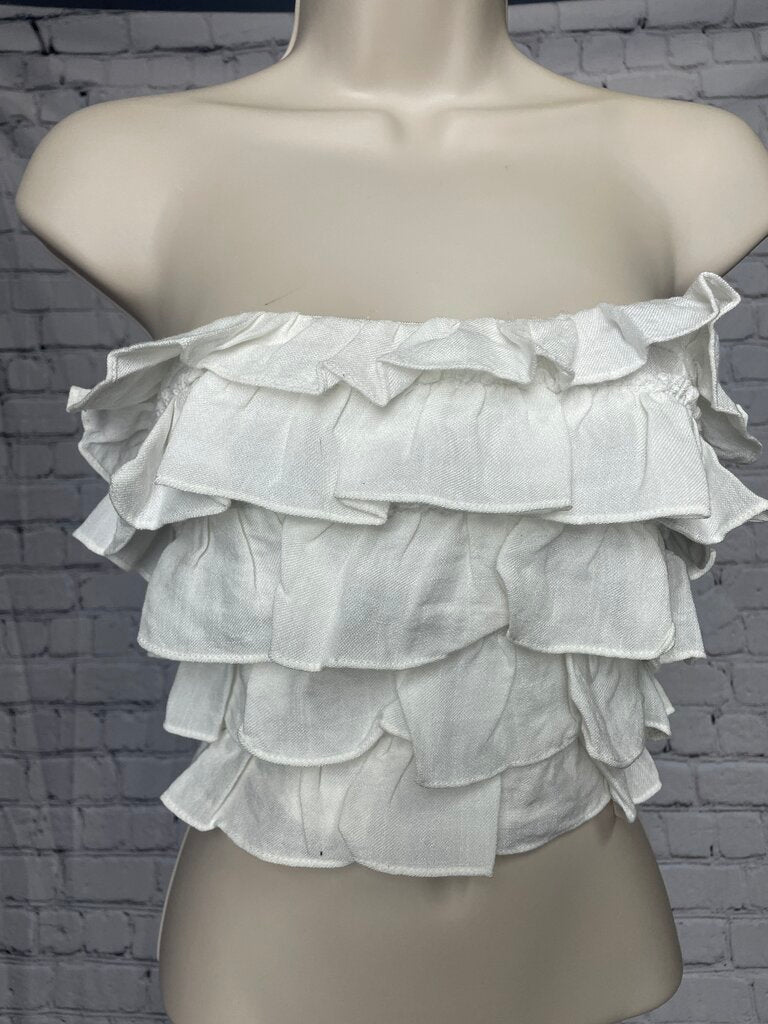 NWT Womens "Mable" Ruffle Crop Top