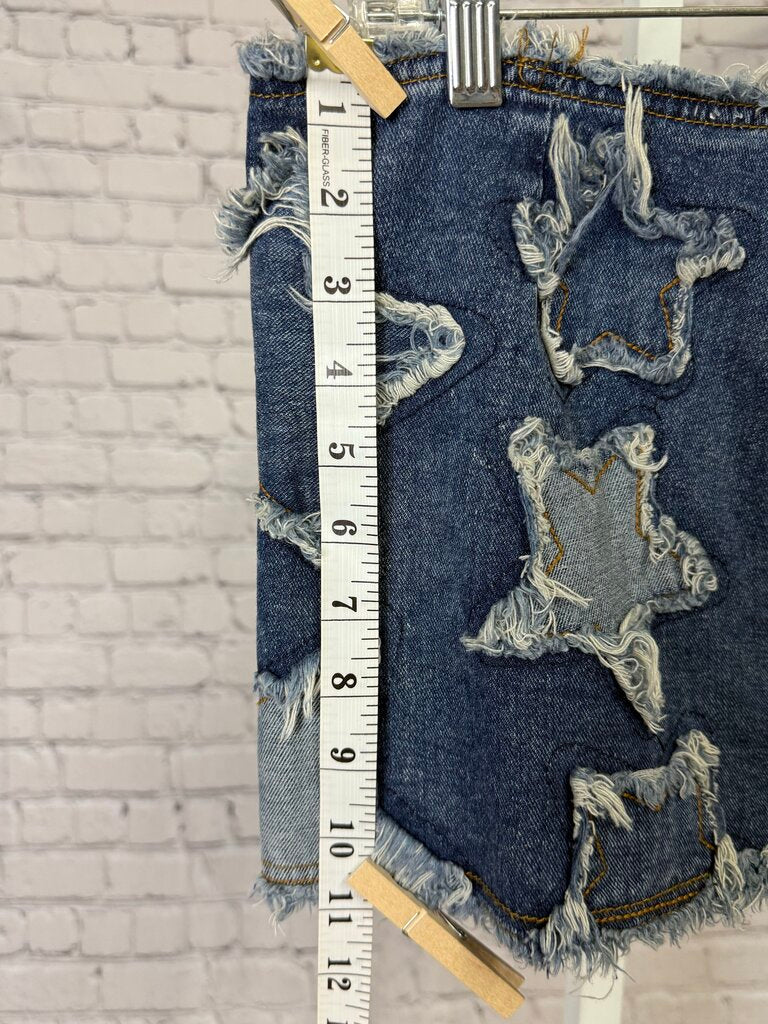 Womens SHEIN Denim Star Mini Skirt